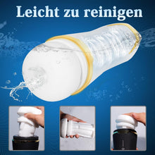 Load image into Gallery viewer, Masturbieren für Männer Elektrisch 10 Vibrationsstufen&amp; 3 Saugstufen Masturbator Männer 42℃ Taschenmuschi Sexspielzeug Vibratorstarb Männer Elektrischer Masturbator taschenmuschi weiß