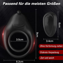 Load image into Gallery viewer, Dual Penisringe Vibrator, Dehnbarer Vibratorensets für Männer Sex Spielzeug mit 10 Modi Penis Stimulation G-Punkt Vibrator, Erotik Sexspielzeuge für Männer Paare, Schwarz