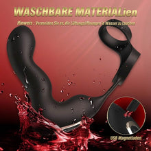 Load image into Gallery viewer, Analplug-Sexspielzeug für Männer mit automatischer Aufblasfunktion und 10 Vibrationsmodi, vibrierender Prostatamassager mit Penisring und Fernbedienung, 3-in-1-Sexspielzeug für Männer – Analdildo