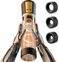 Load image into Gallery viewer, Elektrische Penispumpe Masturbator Sex Spielzeug für die Männer - Vakuumpumpe mit 5 Starken Saugmodi Penies Pump mit 6 Penisringe &amp; 3 Silikonhülsen Erotisches Sexspielzeug für Männer Penisvergrößerung