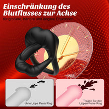 Load image into Gallery viewer, Dual Penisring Vibrator mit 360° Verstellbarem Tongue Klitorisstimulator, Sex Spielzeug für die Paare Männer, Penis Ring Sexspielzeug für Paare Extrem Sex, Penisringe Sextoysets für Paare Sex Cockring
