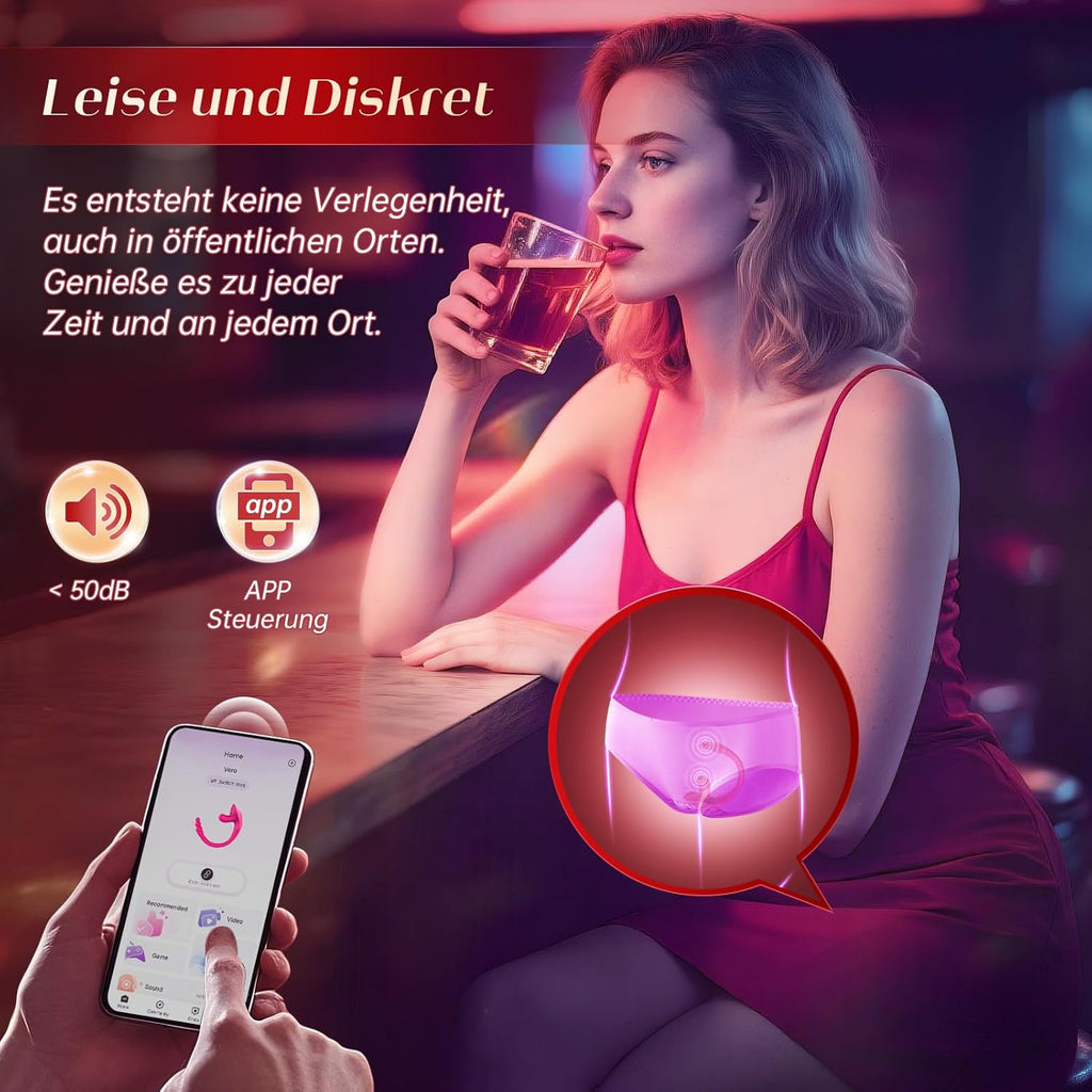 Vibration für Frauen Sex Spielzeug für die Frau Paare mit APP, 2in1 Vibrator G-Punkt Anal Klitoris Vibratorensets 10Modi, Leise Tragbarer Vibratoren Bdsms Sexspielzeug Extrem Sex Toyset für Woman Rosa
