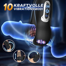 Load image into Gallery viewer, Masturbieren für Männer Masturbator Penis Trainer mit 10 Beißfunktion Sex Spielzeug für die Männer Handheld Penis Vibrator Masturbatoren mit 3D-Weichpartikel 10 Vibrationsmodi Männer Mastorbator