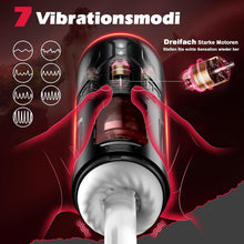 Load image into Gallery viewer, Masturbieren für Männer Elektrisch, Masturbator Sex Spielzeug für die Männer Solo mit 7 Vibration Stoß und Rotationsmodi, 3 in 1 Sexspielzeug Taschenmuschi Penis Masturbatoren Sex Toys Pussy