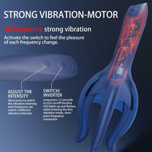 Load image into Gallery viewer, 2-in-1-Harnröhren- und Penis-Vibrator für Männer, Harnröhrendilatator, 30 Vibrationsmodi, Prostatastimulator, Dilatatoren, Harnröhren- und Penis-Plug, Masturbator für Männer