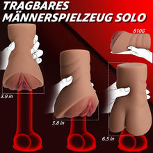 Load image into Gallery viewer, Realistischer Masturbator Taschenmuschi Silikon Masturbieren Sex Spielzeug mit 6D Klitoris Doppelkanal Masturbator Groß für Mann 2 in 1 Anal Erotik Sexspielzeug für die Männer solo
