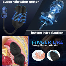 Load image into Gallery viewer, Männlicher Prostata Stimulator Massagegeräte Analvibratoren mit Penisring Analplug für Männer APP Steuerung Analplug 10 Vibrationen und 10 Swing modi Dehnbar Silikon Penisringe Sexspielzeug