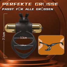 Load image into Gallery viewer, 3 in1 Penisring Vibrator - Dual Penis Ring mit 10 Vibrationsmodi Erotik Sex Spielzeug für Paare Penis Massagegerät für Langwährende Erektion Cockring Masturbator Spielzeug für die Männer Extrem