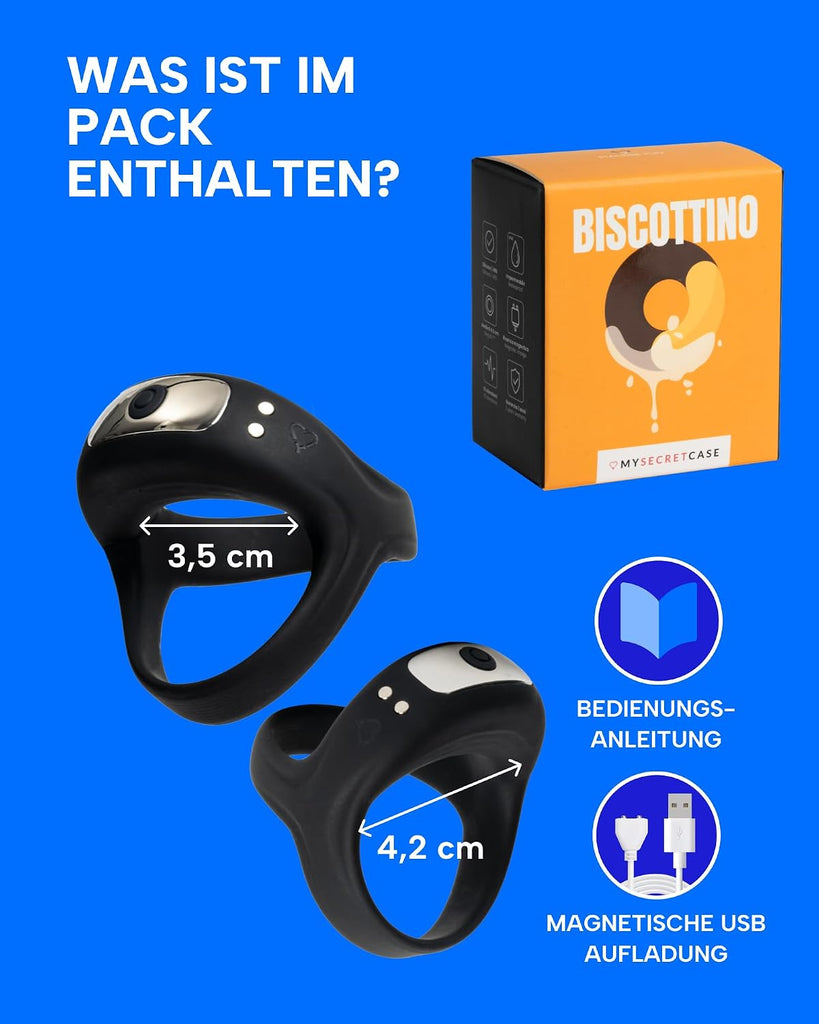 Penis Vibrator für Paare Cockringe für Männer Gummi Sexspielzeug, Mastrubrator für Manner Cock Ring & Vibrator Mann Erotik 10 Vibrationmodi Erektion & Klitoris Stimulator Für Sie