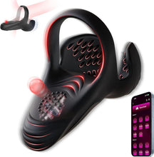 Load image into Gallery viewer, Doppel-Hodensack Penistrainer Vibrator Cockring Masturbator mit 10 Vibrationsmodi