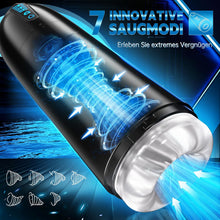 Load image into Gallery viewer, Elektrischer Masturbator Cup, Masturbieren für Männer mit 7 Saugmodi 7 Rotationsmodi, Blowjob Taschenmuschi Penis Stimulator 3D Realistischer Vagina Pussy Sex Spielzeug für die Männer Sex Toys