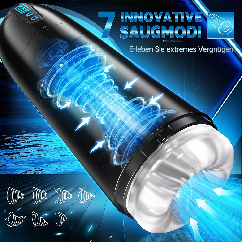 AI-Sync Elektrischer Masturbator Cup, Masturbieren für Männer mit 7 Saugmodi 7 Rotationsmodi, Blowjob Taschenmuschi Penis Stimulator 3D Realistischer Vagina Pussy Sex Spielzeug für die Männer Sex Toys