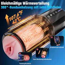 Load image into Gallery viewer, KI-Interaktion 360° Schnellheiz Masturbator Sex Spielzeug für die Männer, Masturbieren für Männer 5 Intensiver Teleskopfunktion Sexspielzeug, Realistische Masturbatoren Liner Abnehmbare Sex Toys