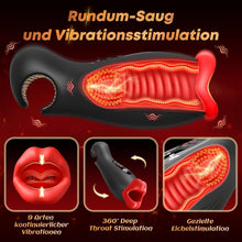 Load image into Gallery viewer, Masturbieren für Männer Dual-End Beads Stimulation 9 Vibration, Sex Spielzeug für die Männer Masturbator Penis Vibrator 4 Wellensaugen, Sex Toyset für Man mit Manuelles Trainer App Control Contitop
