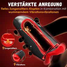 Load image into Gallery viewer, Masturbieren für Männer Vibratorensets Masturbator, 9x9 Klopfen-Lecken-Vibration Sex Spielzeug für die Männer Taschenmuschi Penis Vibrator Eichel Sexspielzeug Solo Masturbatoren