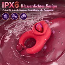 Load image into Gallery viewer, Penisring Sex spielzeug für Paare extrem sex, Erotik Zunge Cockring Sex Spielzeug für die Männer Extrem mit 10 Vibrationsmodi, Dual Penisringe Massagegerät Erotisches Sexspielzeug für Klitoris
