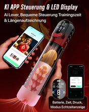 Load image into Gallery viewer, 4-in-1 Penispumpe Sex Spielzeug für die Männer Masturbator, APP Manuell &amp; Automatisch Elektrische Vakuumpumpe mit 4 Trainingsmodi &amp; 8 Saugstufen Masturbieren für Männer, Penis Pumpe mit 6 Penisring
