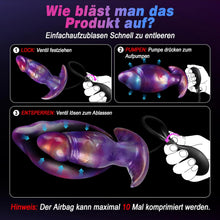 Load image into Gallery viewer, Aufblasbar Analplug Anal Dildo Butt Plug mit Pumpe BDSM Extrem Inflatable Anal Plug Analdildo Analtoy Analdehner Monster Dildo XXL Silikon Groß Dick für Männer Frauen