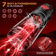 Load image into Gallery viewer, Elektrischer Masturbator Sex Spielzeug für die Männer,Masturbieren für Männer mit 7 Modi Saugen &amp; Vibrieren &amp; Schieben &amp; Rotieren,Taschenmuschi Realistisch Stimulator 3D Realistischer Vagina,Sex Toy