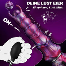 Load image into Gallery viewer, 27cm Monster Ovipositor XXL Dildo mit 4 Silikoneiern Alien Dragon Dildo | Fantasy Knot Dildo groß Anal Plug, Analdildos BDSM Analspielzeug Dildoschwanz für Männer Frauen Paare Gay