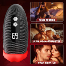 Load image into Gallery viewer, Masturbieren für Männer Vibratorensets Masturbator, 9x9 Klopfen-Lecken-Vibration Sex Spielzeug für die Männer Taschenmuschi Penis Vibrator Eichel Sexspielzeug Solo Masturbatoren