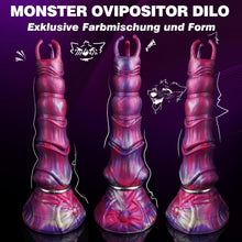 Load image into Gallery viewer, 27cm Monster Ovipositor XXL Dildo mit 4 Silikoneiern Alien Dragon Dildo | Fantasy Knot Dildo groß Anal Plug, Analdildos BDSM Analspielzeug Dildoschwanz für Männer Frauen Paare Gay