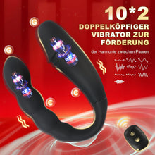 Load image into Gallery viewer, Doppeldildos Dildo Anal Vibrator Klitorisstimulator G-punkt Vagina Klitoris Anal Massage Drahtlose Steuerung Dildo Doppel Headed Vibratoren U-förmigen Sex spielzeug für für Frauen Lesben, Paar