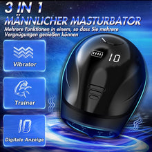 Load image into Gallery viewer, Penis Vibrator Trainer Masturbatoren Sexspielzeug-Elektrische Cup-Masturbatoren Mit LCD-Display &amp; 10 Vibrationsmodi,360°Wrapping Glans Stimulator,sex spielzeug für die männer Vibratorensets für Männer