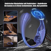 Load image into Gallery viewer, Elektrischer Masturbator Penistrainer Vibrator, Masturbieren für Männer mit 9 Vibration, 4IN 1 Sexspielzeug Penis Eichel Hodensack AnalVibrator Prostata Stimulator Masturbatoren Sex Spielzeug für Männ