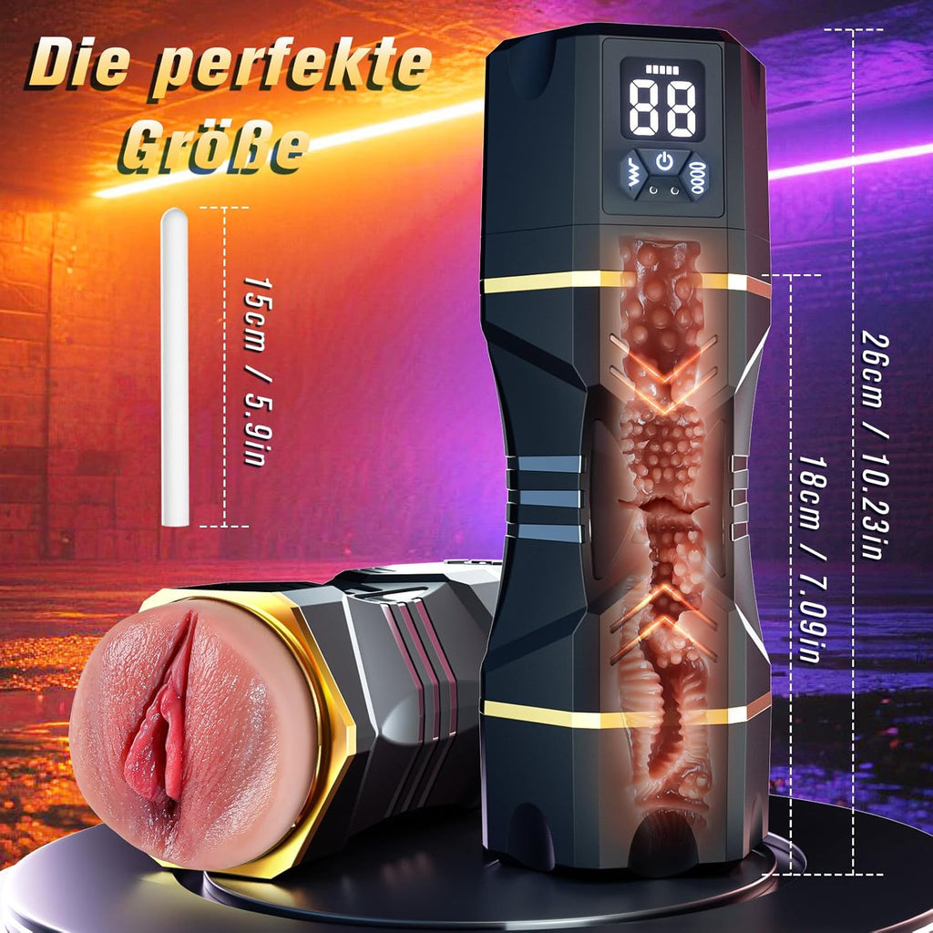 Sex Spielzeug Taschenmuschi Masturbieren für die Männer Elektrisch Solo - Sexspielzeug Masturbator Penispumpe Toyset für Man Handfrei, Sex Muschi Pussy Toys Masturbatoren mit 5 Saugen & 9 Vibrieren