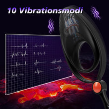 Load image into Gallery viewer, Penisring Vibrator Cockring für Männer Verstellbar Sextoysets für Paare Männer Sex, Paarvibrator mit 10 Vibrationsmodi Sex spielzeug für Paare extrem Männer Klitoris Penis Ring Erotik