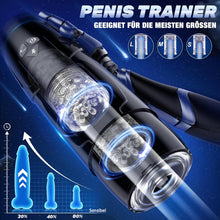 Load image into Gallery viewer, Pangpangmi Elektrischer Masturbator Masturbieren für Männer, Sex Spielzeug für die Männer mit 7 Modi Teleskopfunktion und Rotierende, Masturbatoren Taschenmuschi Penis Sexspielzeug, Schwarz