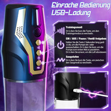 Load image into Gallery viewer, Elektrische Penispumpe Penisvergrößerung Sexspielzeug Masturbator - Sprachsteuerung Penispumpen mit 4 Saugstufen &amp; 4 Trainingsmodi Masturbieren für Männer Sex Sexspielzeug Sex Spielzeug für die Männer