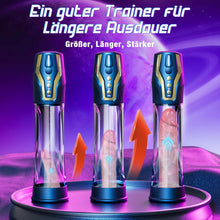 Load image into Gallery viewer, Elektrische Penispumpe Penisvergrößerung Sexspielzeug Masturbator - Sprachsteuerung Penispumpen mit 4 Saugstufen &amp; 4 Trainingsmodi Masturbieren für Männer Sex Sexspielzeug Sex Spielzeug für die Männer