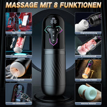 Load image into Gallery viewer, Beheizter Sex Spielzeug für die Männer Masturbator, Masturbieren für Männer 10 Vibrations &amp; 7 Stoß &amp; 5 Saugmodi, Zungenleck Taschenmuschi Sexspielzeug Masturbatoren, App-Steuerung Sex Toys Penispumpe