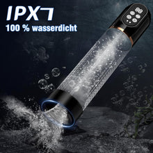 Load image into Gallery viewer, Penispumpe für Penisvergrößerung Sex Spielzeug für die Männer, Elektrische Penis Vakuumpumpe mit Taschenmuschi 4 + 3 Saugstufen, IPX7 100% Wasserdicht Erektion Masturbator mit 2 Silikonhülsen