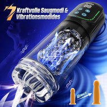 Load image into Gallery viewer, Elektrischer Masturbator Masturbieren für Männer 7 Teleskopfunktion &amp; Rotierend &amp; Saugen, Sex Spielzeug für die Männer Realistisch Zungenleck Blowjob, Taschenmuschi Masturbatoren Penis Pussy Sex Toys