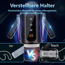 Load image into Gallery viewer, Elektrische Cup-masturbatoren mit 9 Teleskopfunktion undVibrationen, Sex Spielzeug für die Männer Masturbieren für Männer, Masturbatoren Taschenmuschi Penis Sexspielzeug, Männer Sex Sexspielzeug
