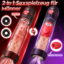 Load image into Gallery viewer, Elektrische Penispumpe – Sexspielzeug für Männer – Pumpen &amp; Vergrößerer, Masturbator für Männer mit 5 Saugstufen und 7 Vibrationsmodi, Penisvergrößerer für Männer zur Förderung der Erektion