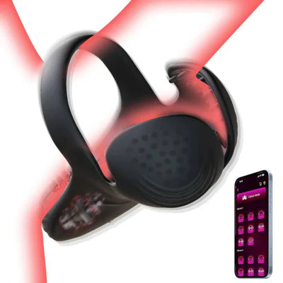 Doppel-Hodensack Penistrainer Vibrator Cockring Masturbator mit 10 Vibrationsmodi