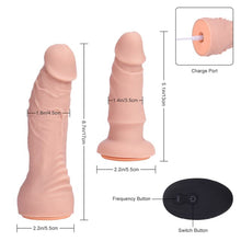 Load image into Gallery viewer, Doppeldildos – Silikon-Umschnalldildo mit abnehmbarer Steuerung und Vibration