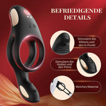 Load image into Gallery viewer, Penisring Vibrator Spielzeug für die Paare Klitoris, Penis Ring Erotisches Sex Spielzeug für Paare Extrem Sex 10 Vibrationsmodi, Penisringe Sex Spielzeug für die Männer Solo Dual Cockring Massagegerät