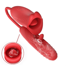Load image into Gallery viewer, G-Punkt Flapping Vibrator mit Kussfunktion &amp; vibrierender Zunge