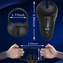 Load image into Gallery viewer, Silikon-Vibrator für Penis mit Penisring und 10 Vibrationsmodi