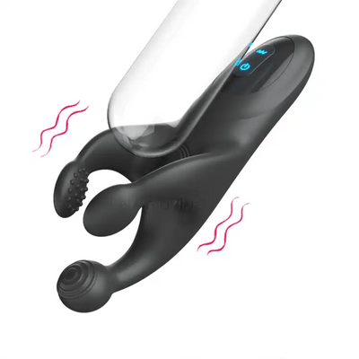Penisvibrator mit Klopf- und Vibrationsfunktion