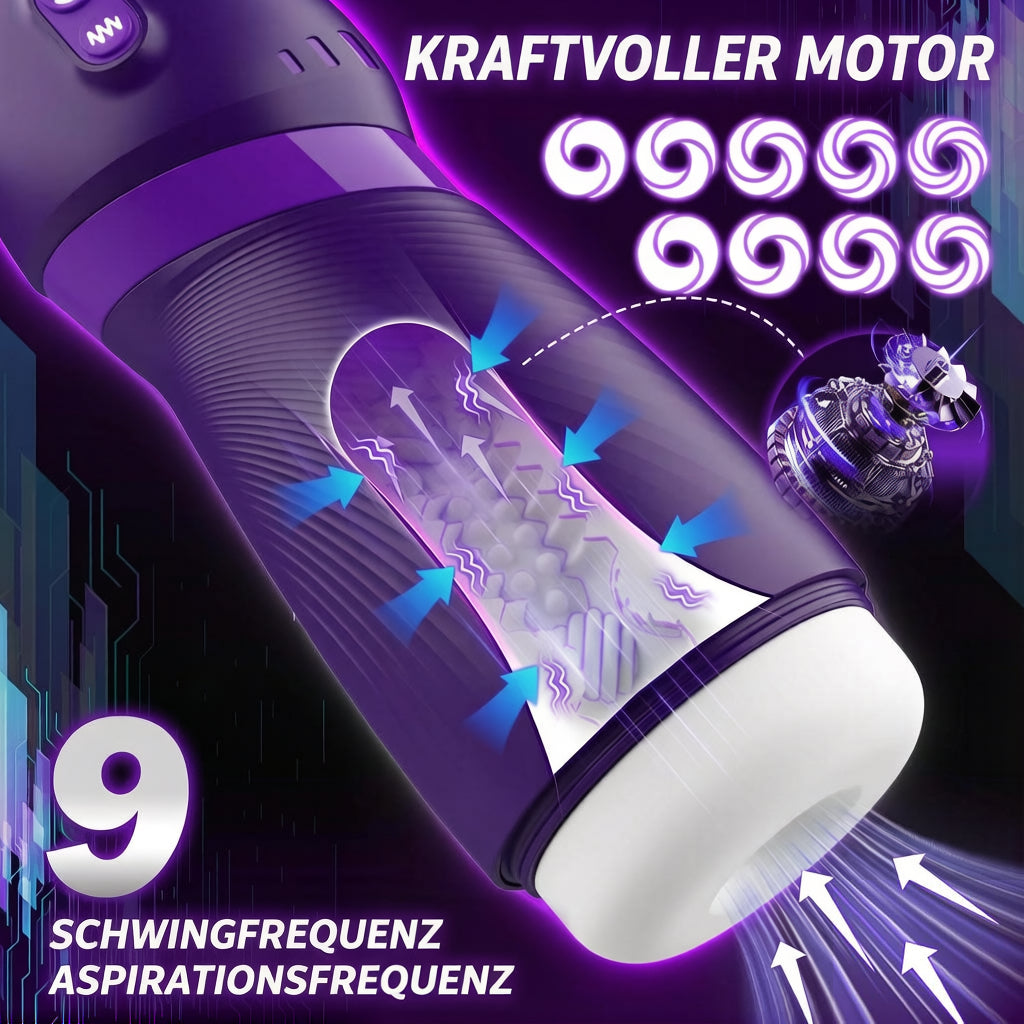 ultrarealistische Vaginette mit 9 Vibrations- und Saugmodi, freihändiger Masturbator für Männer, Sexspielzeug mit App-Steuerung, 3D-Vibration