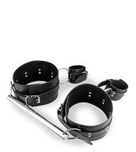 Load image into Gallery viewer, BDSM-Spreizstange für Oberschenkel mit Handfesseln
