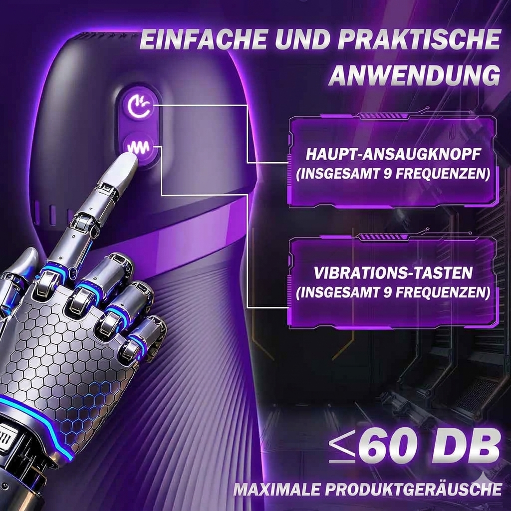 ultrarealistische Vaginette mit 9 Vibrations- und Saugmodi, freihändiger Masturbator für Männer, Sexspielzeug mit App-Steuerung, 3D-Vibration