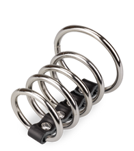 Load image into Gallery viewer, Peniskäfig aus 5 Metall-Cockringen