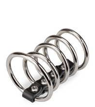 Load image into Gallery viewer, Peniskäfig aus 5 Metall-Cockringen